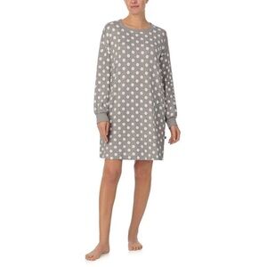 KATE SPADE polka dot jersey night shirt nightgown long sleeve gray size XL